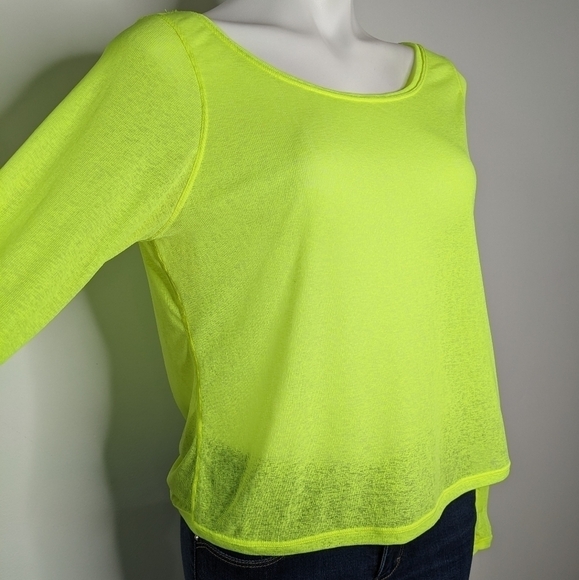 ✨3/$15 IVL neon yellow lightweight long sleeve top 8 - Picture 4 of 9